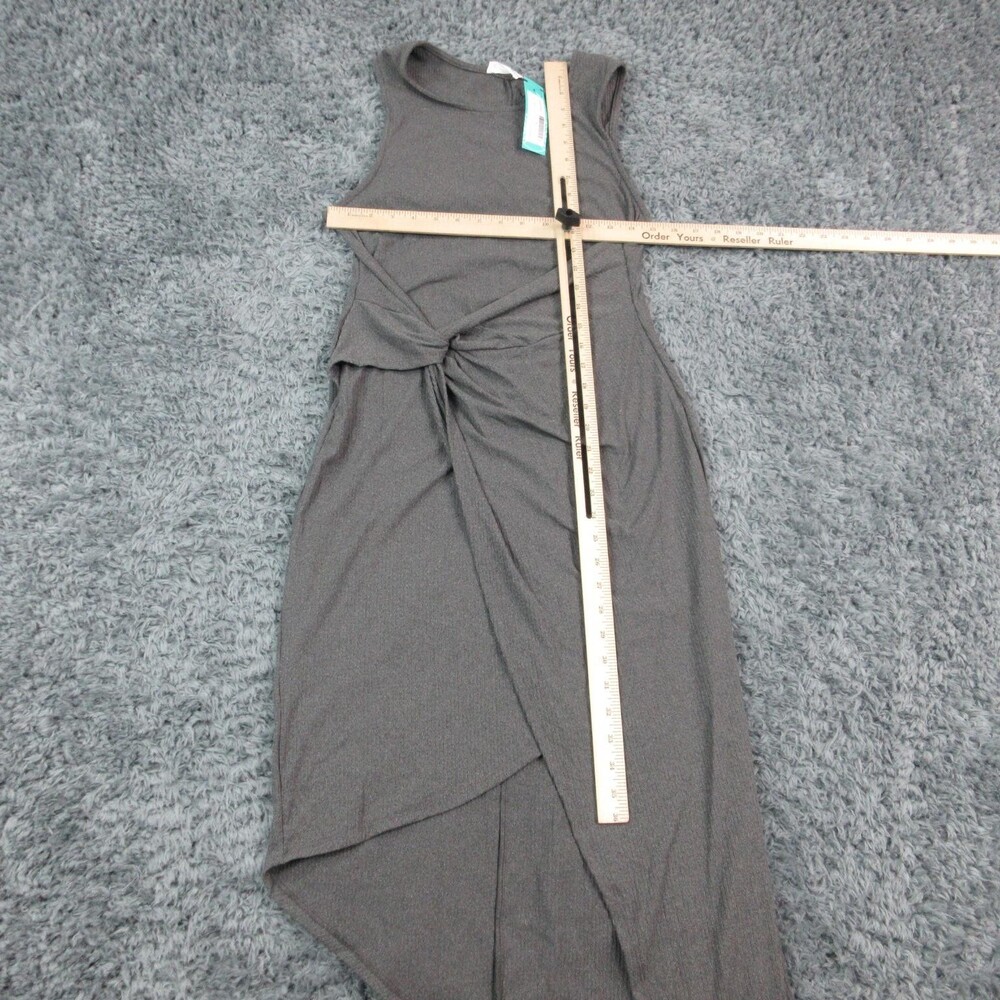Heatherly Dress Womens Medium Gray Sonia Faux Wrap Asymmetrical Knit NWT - Picture 6 of 16
